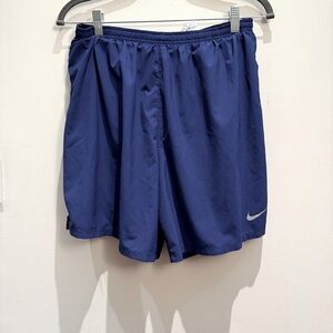 Nike Men's Blue Pink Stripe Sports Shorts Built in Spandex Size Large